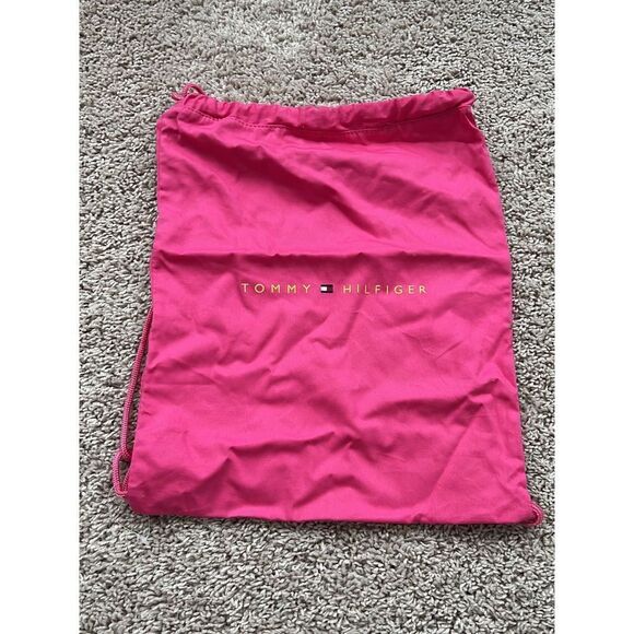 Tommy Hilfiger Hot Pink Drawstring Backpack Bag - Picture 1 of 2